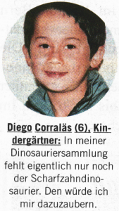 Diego (6), Kindergärtner