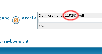 Archiv zu 1152% voll