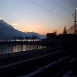 Rotschimmerndes Abendglühn