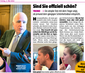 Artikel im "Blick am Abend" vom 2. Mai 2014